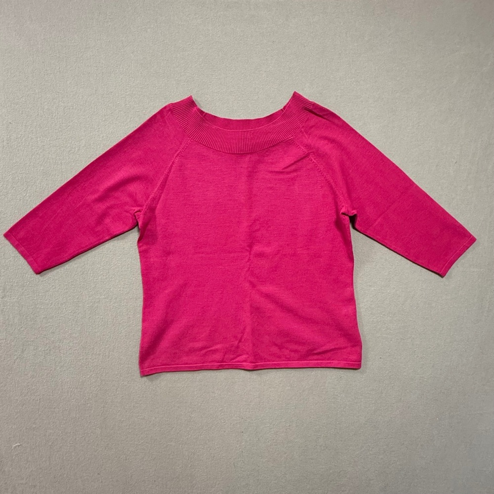 Style & Co Collection Silk Blend Pink‎ 3/4 Sleeve Top Women Size XL